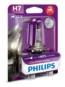 Halogen headlight for motorcycles hilips H7 12V, 55W CityVision