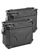 Zestaw kufrów bocznych aluminiowych GIVI Trekker Outback Evo czarnych [poj.: 2 x 37 litrów]