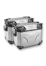 Zestaw kufrów bocznych aluminiowych GIVI Trekker Outback Evo srebrnych [poj.: 2 x 48 litrów]