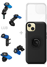 Zestaw na motocykl: etui MAG na telefon iPhone 15 Plus (magnetyczne) + wodoodporny pokrowiec MAG + mocowanie Quad Lock