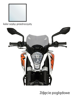 Szyba motocyklowa MRA Spoiler "S" KTM Duke 125/ 200/ 250/ 390 (-16) przeźroczysta